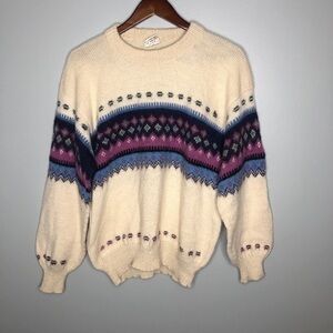 Vintage the baby alpaca nordic cream sweater